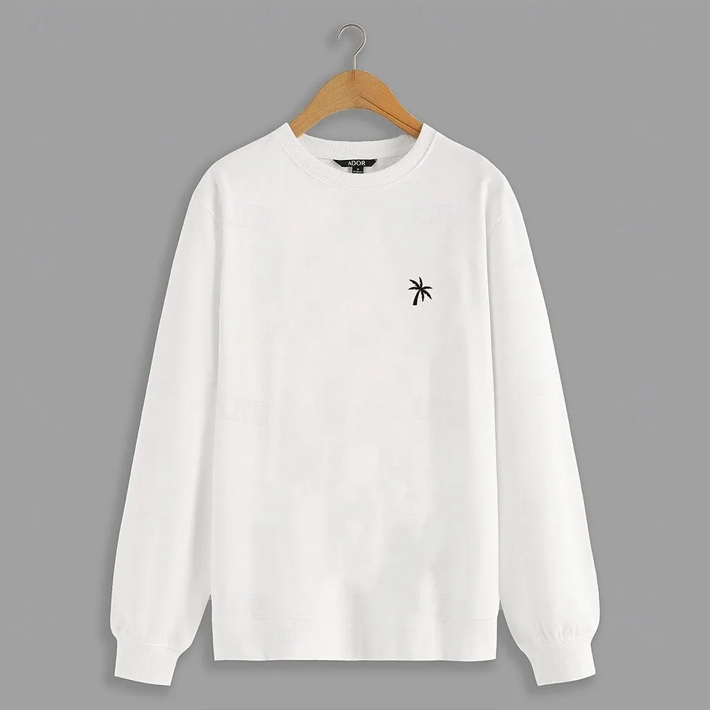 100% Cotton Palm Tree Graphic Sweatshirt