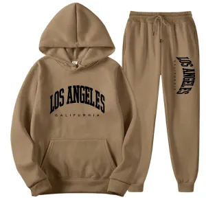 2-Piece LOS ANGELES Men/Women Hoodie & Pants Set