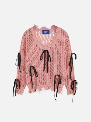 Aelfric Eden Bow Open Knit Sweater