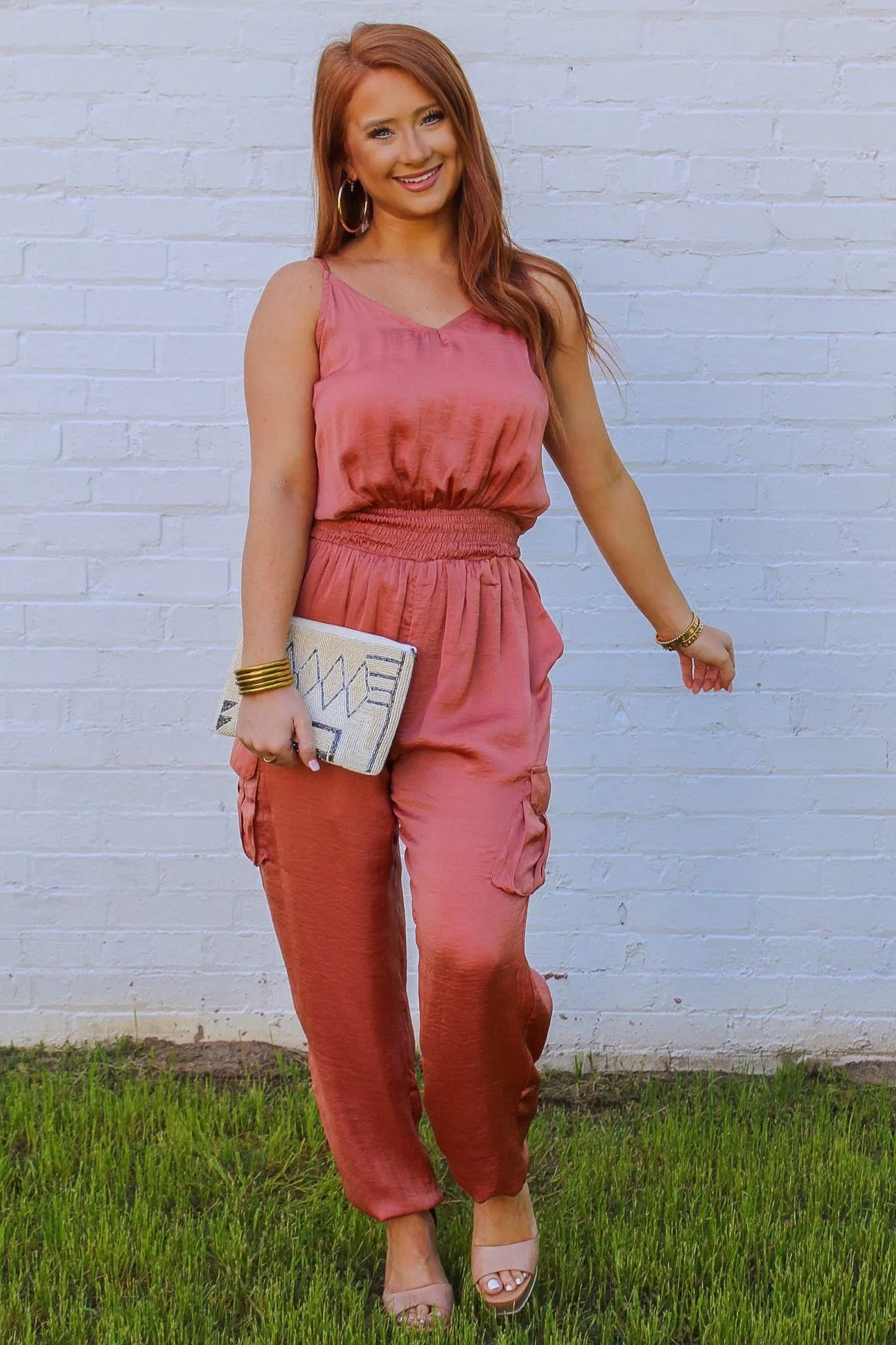 Bella Copper Jumpsuit
