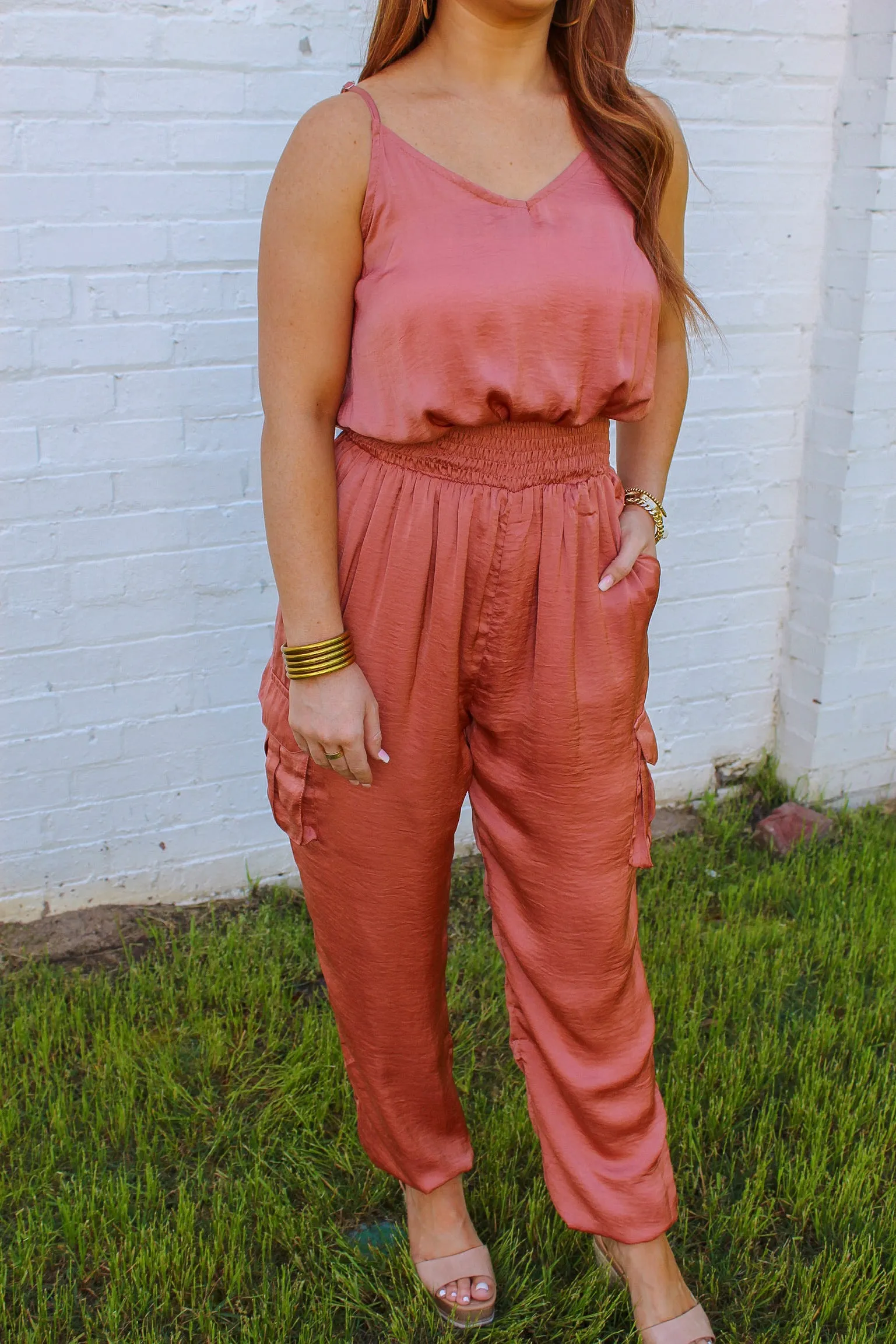 Bella Copper Jumpsuit