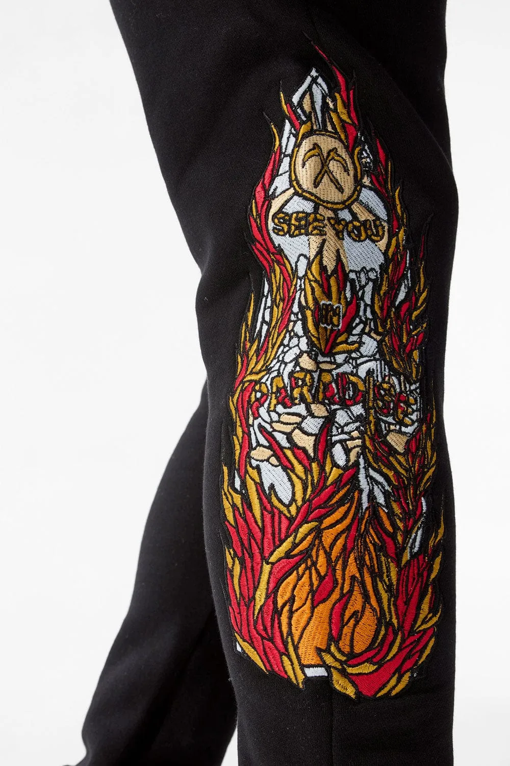 Blaze Stacked Sweatpants (Black)