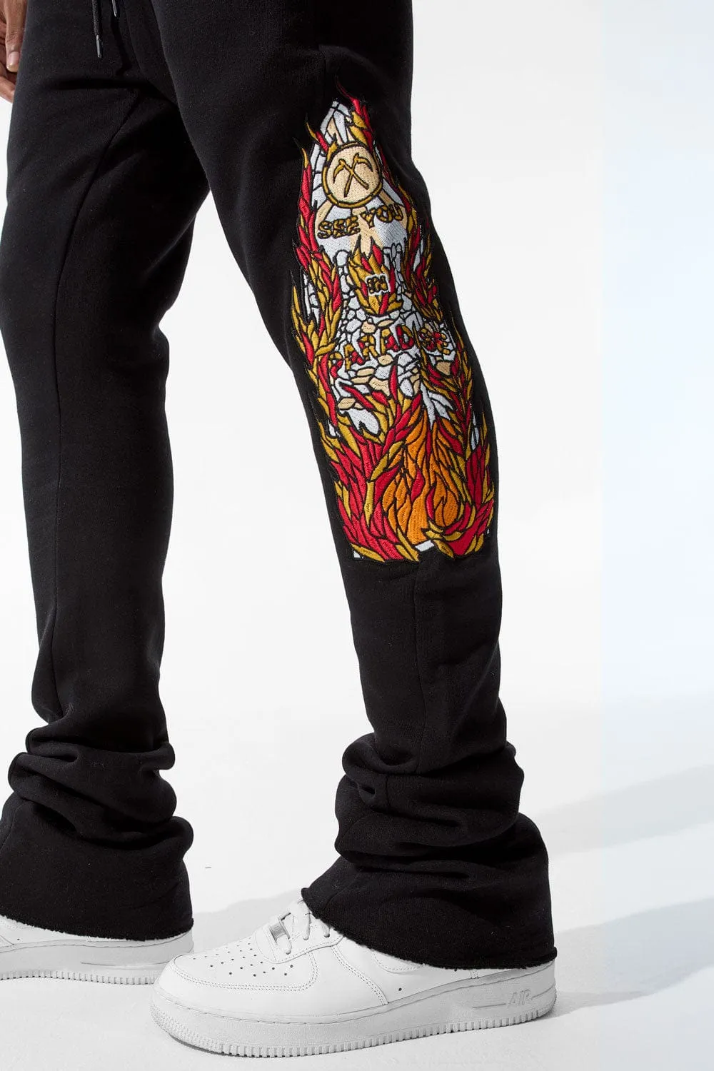 Blaze Stacked Sweatpants (Black)