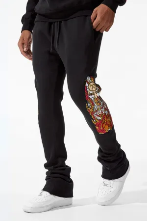Blaze Stacked Sweatpants (Black)