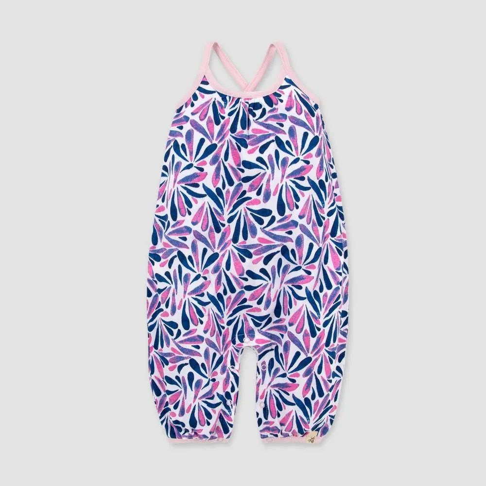 Burt's Bees Baby Watercolor Dreams Organic Cotton Bubble Romper Jumpsuit