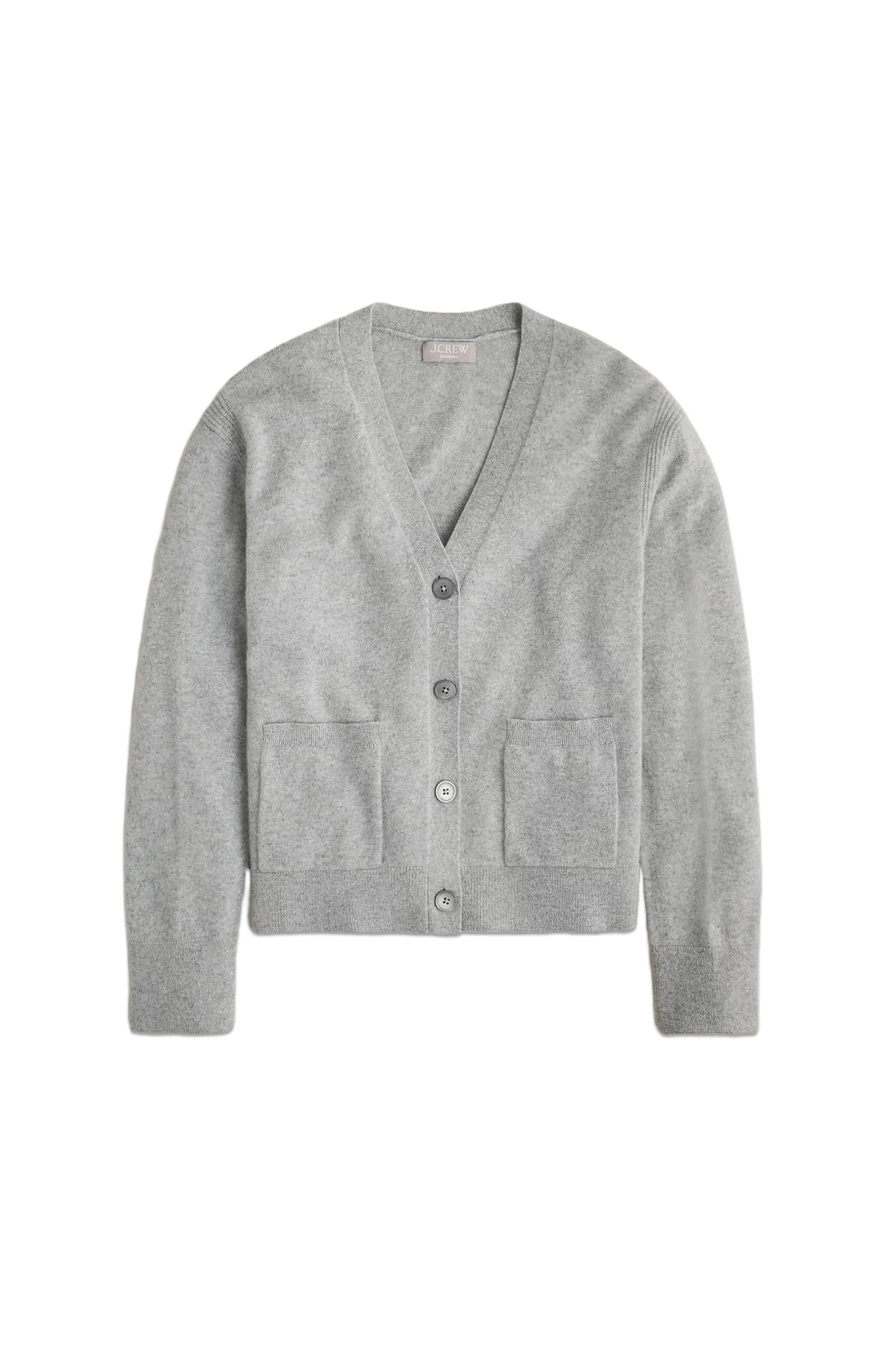 Cashmere Patch-pocket Cardigan Sweater