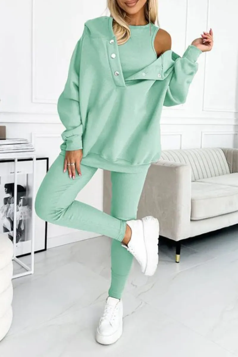 Cozy 3 Piece Matching Hoodie Set