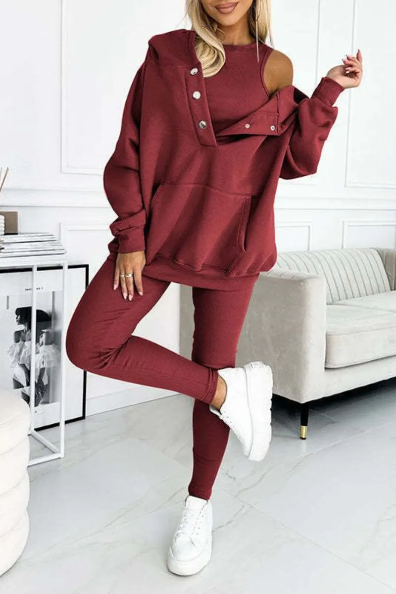 Cozy 3 Piece Matching Hoodie Set