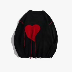Dripping Heart Oversized Sweater