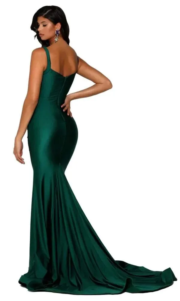Fashioned Green Evening Dress