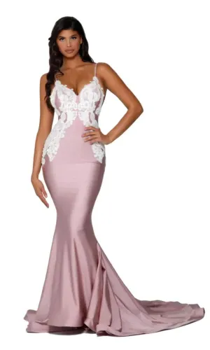 Filmy Pink Evening Dress