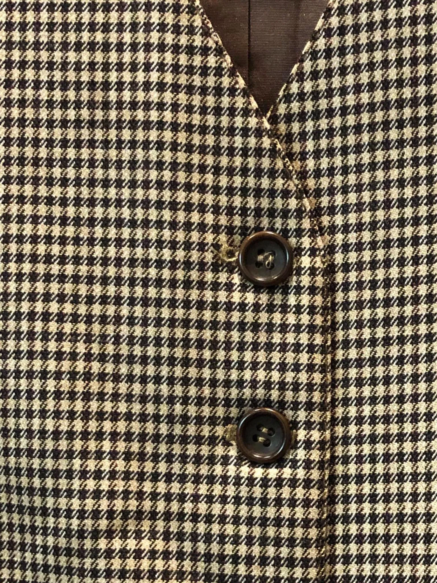 Gerard Darel Brown Gingham Waistcoat