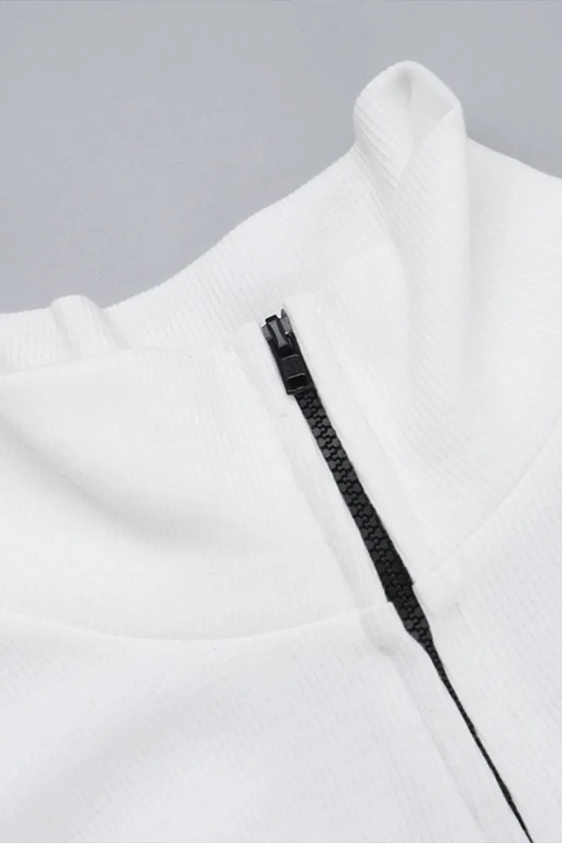 HTS1368 Sporty Zip-Up Romper Top