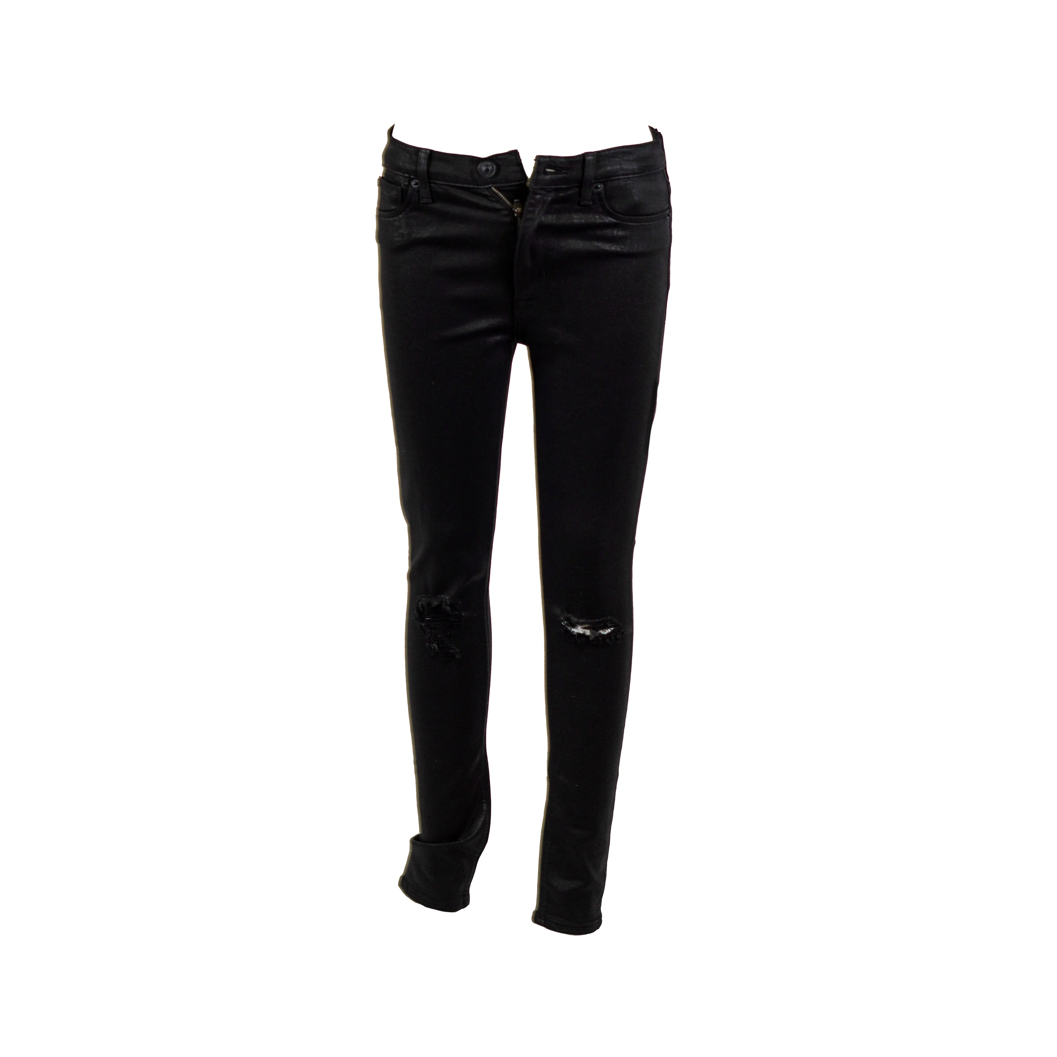 Hudson Junior's High Waist Barbara Super Skinny Boutique Denim Jeans Black 27