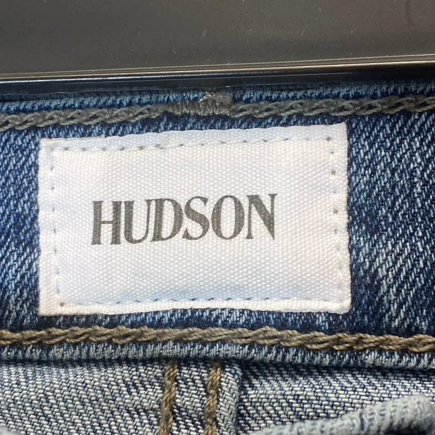 HUDSON Women's Petra Natalie Mid-Rise Super Skinny Crop Distressed Denim Jeans SZ 26