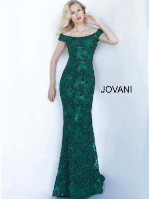 Jovani 1910 off the shoulder embellished evening gown mother of the bride groom dress