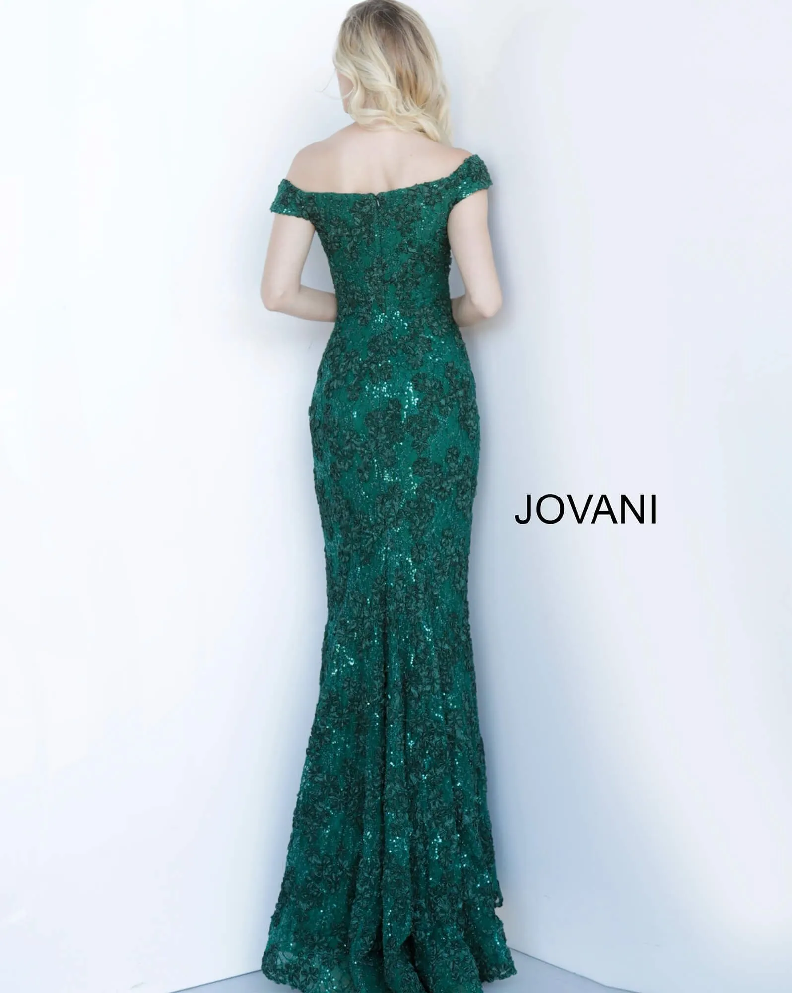 Jovani 1910 off the shoulder embellished evening gown mother of the bride groom dress
