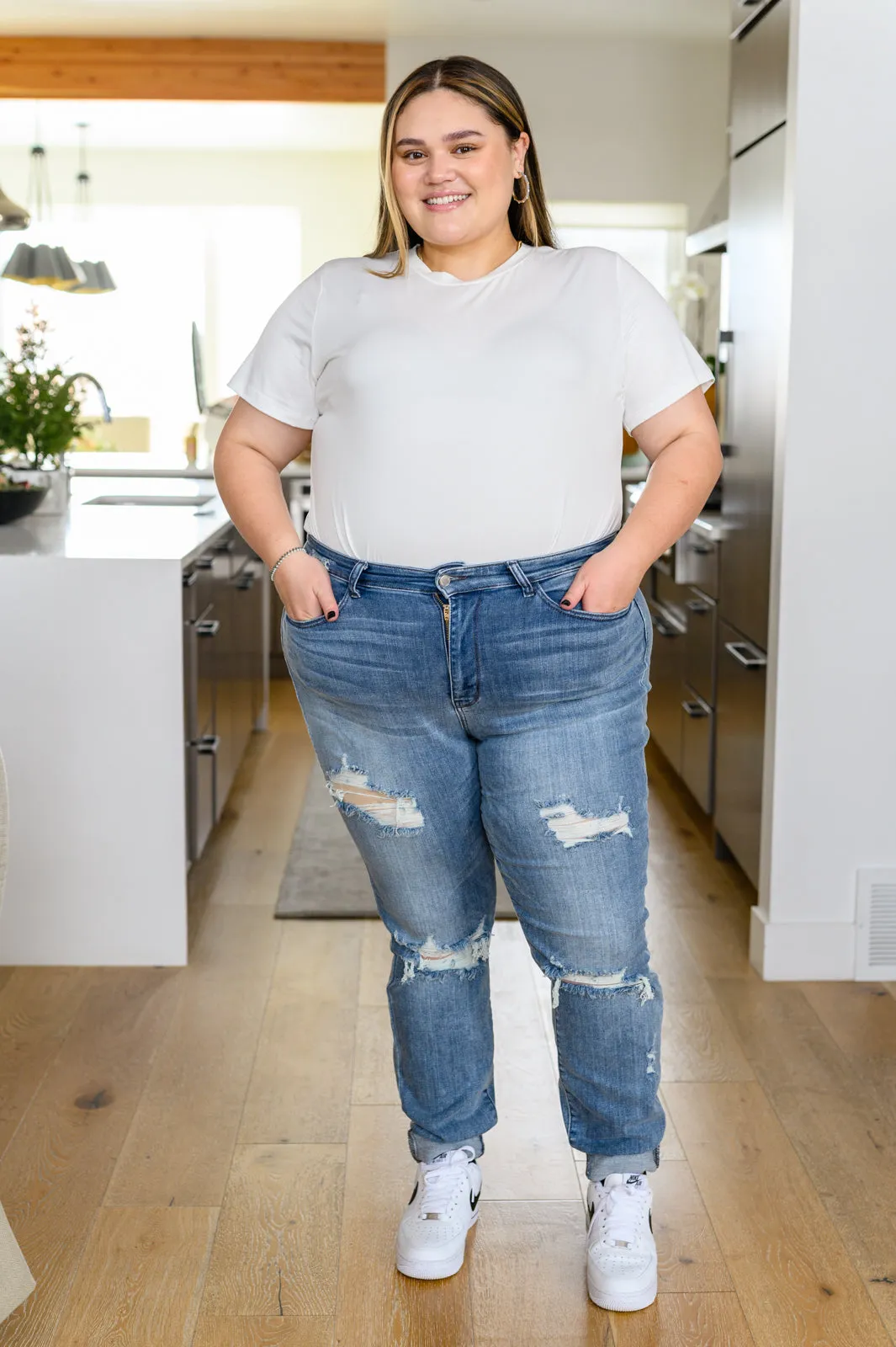 Judy Blue Bring It Up Tall Destroyed Skinny Jeans