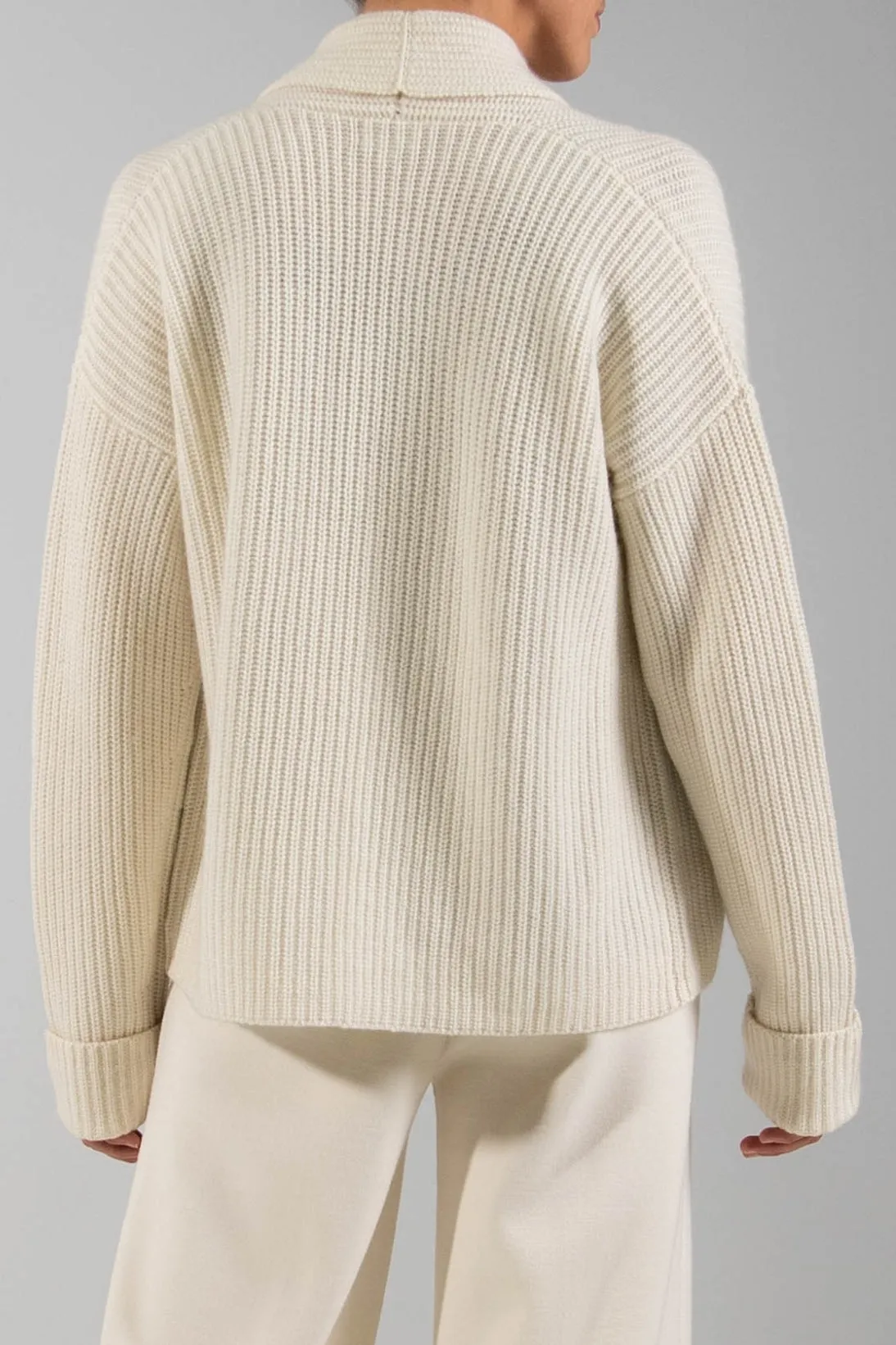 LUXE CHUNKY RIB CARDIGAN
