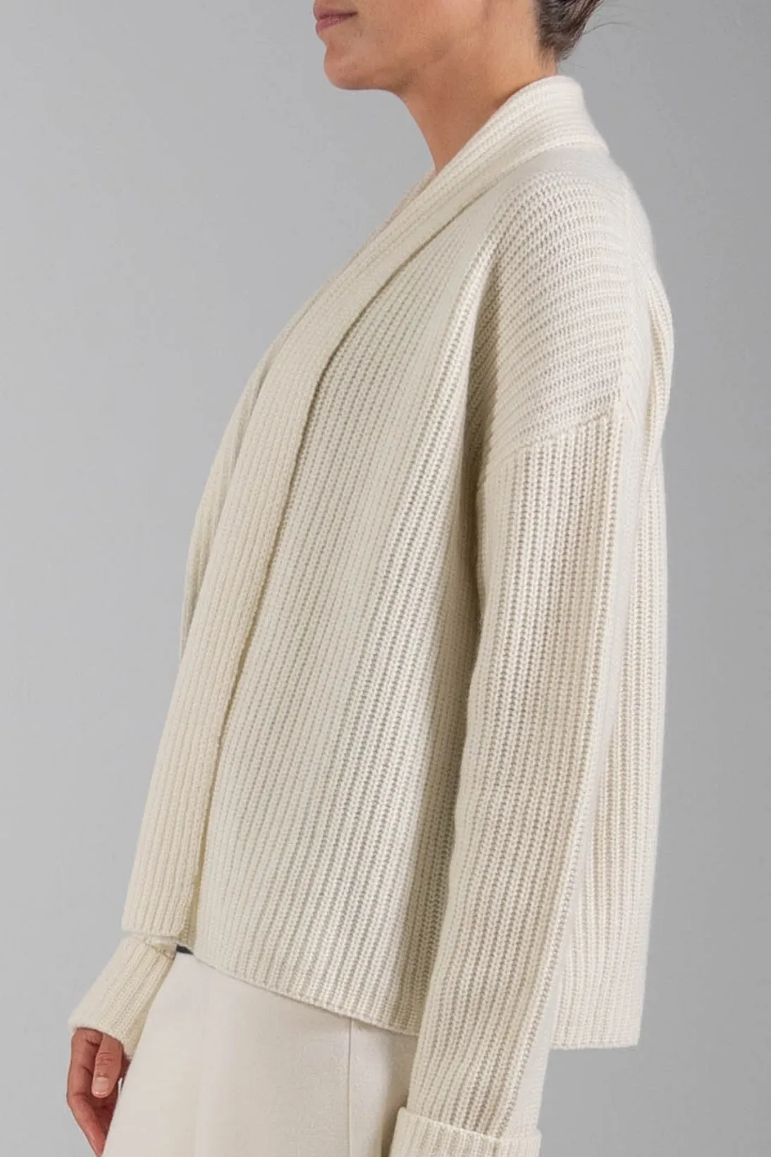 LUXE CHUNKY RIB CARDIGAN