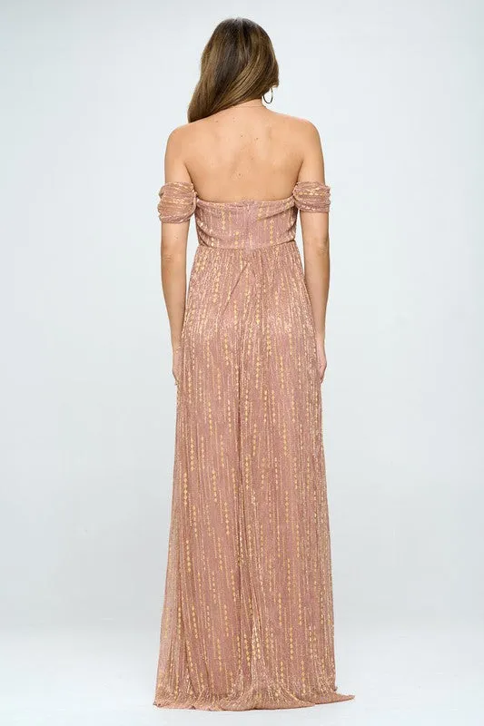 Mauve/Gold Formal Dresses