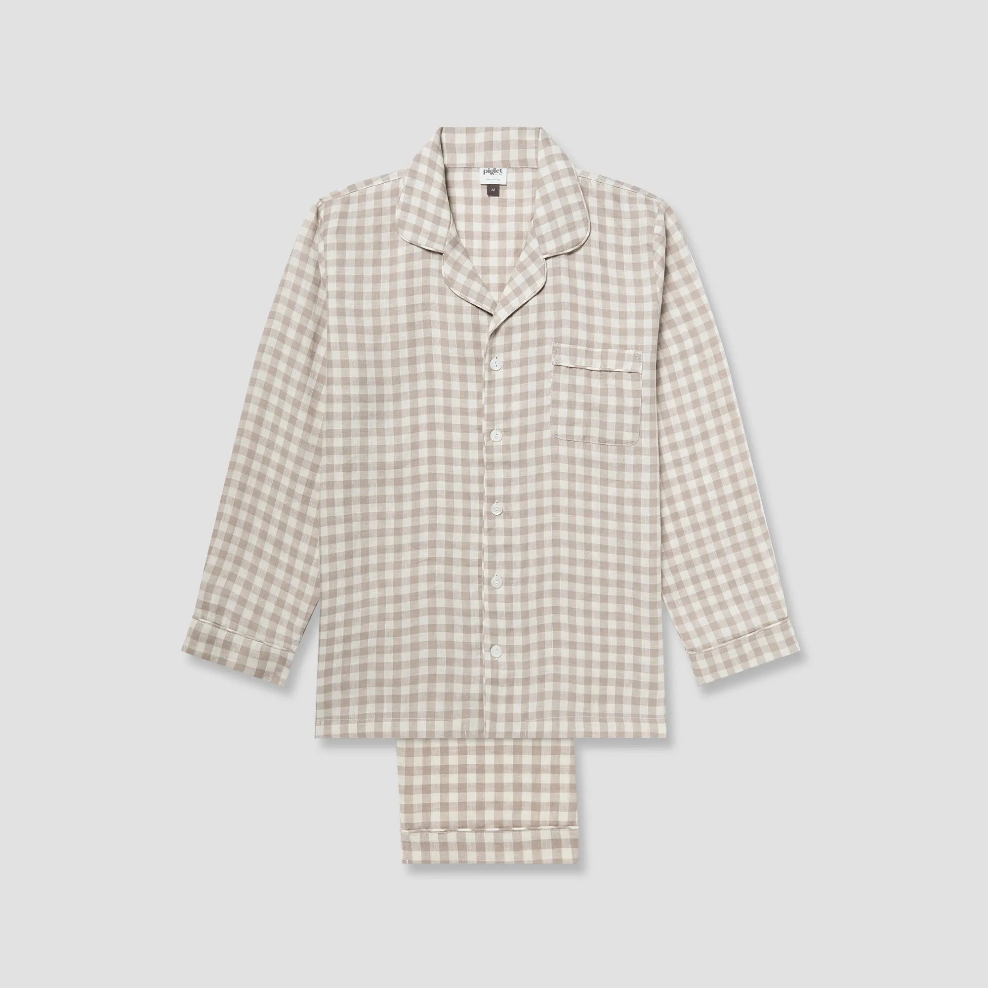 Men's Mushroom Gingham Pajama Set