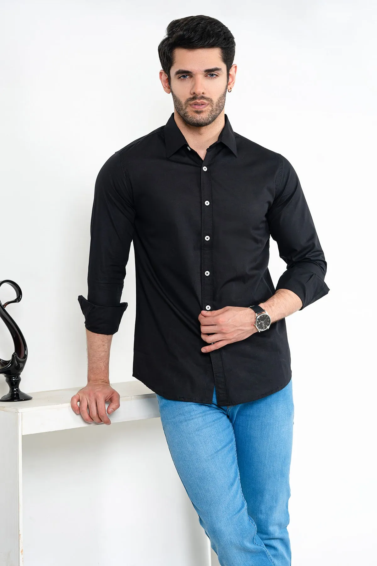 Men's "SHILOW" Cotton Full Sleeves Striped Casual Shirt