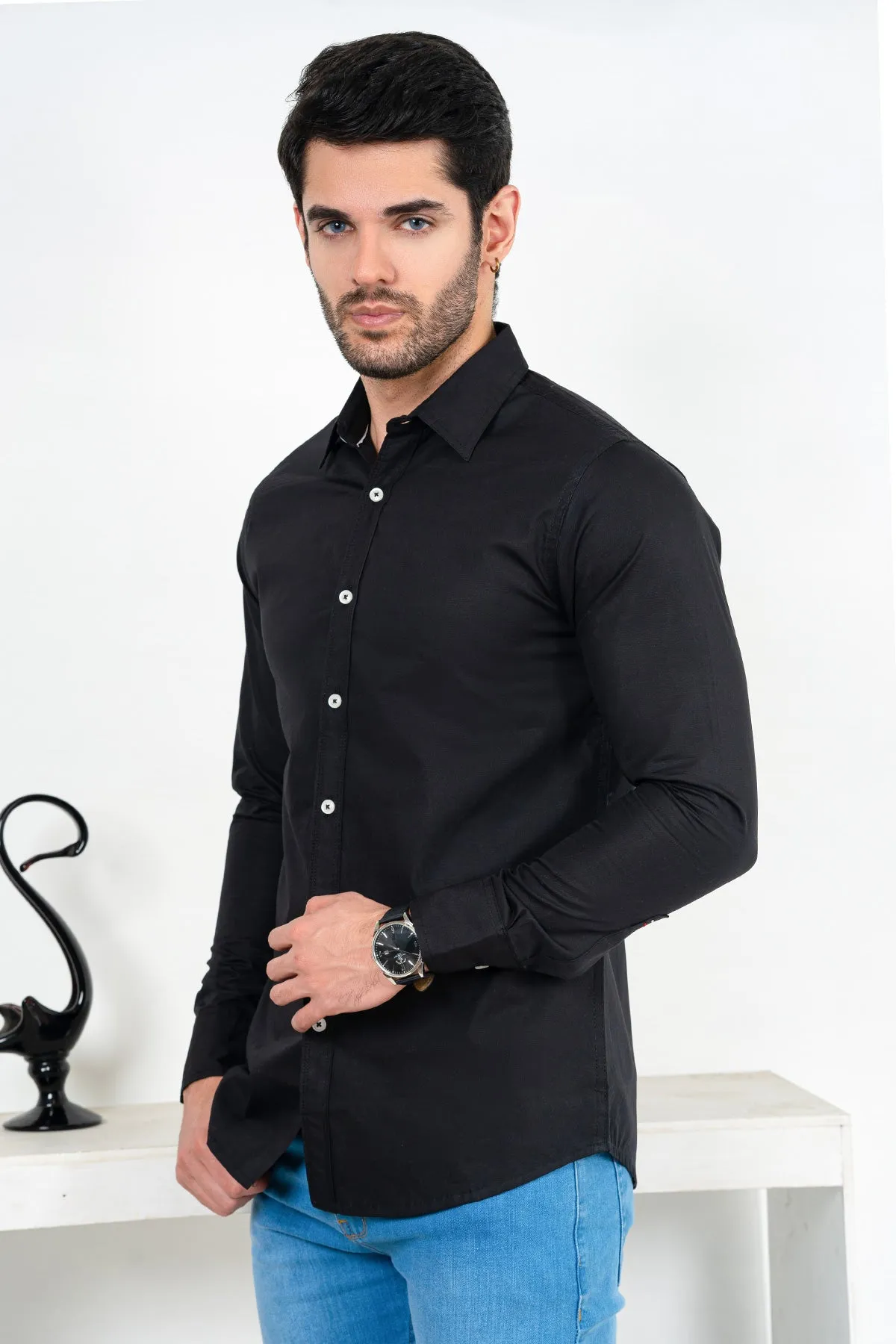 Men's "SHILOW" Cotton Full Sleeves Striped Casual Shirt