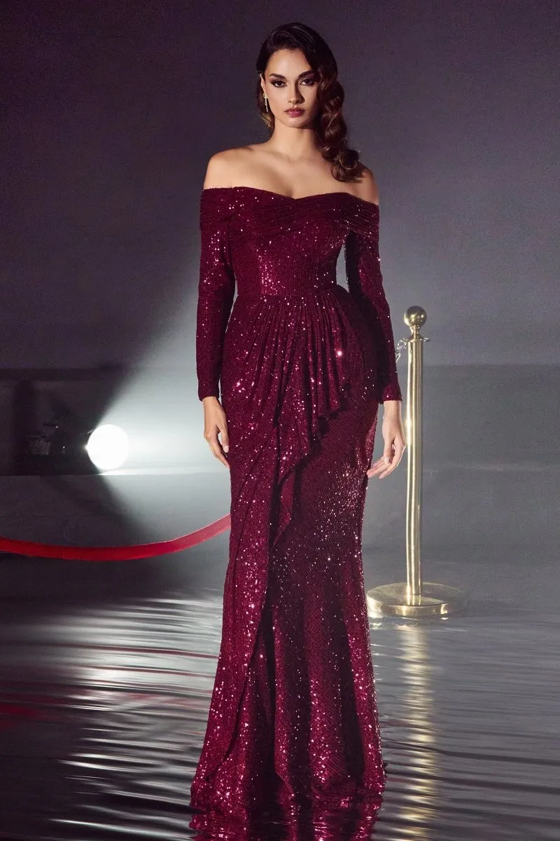MILICA Off Shoulder Mother of Bride Evening Dress