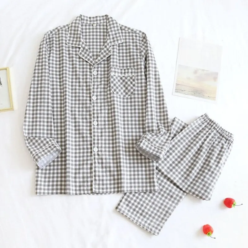 Modern Cage Pajama Set For Men
