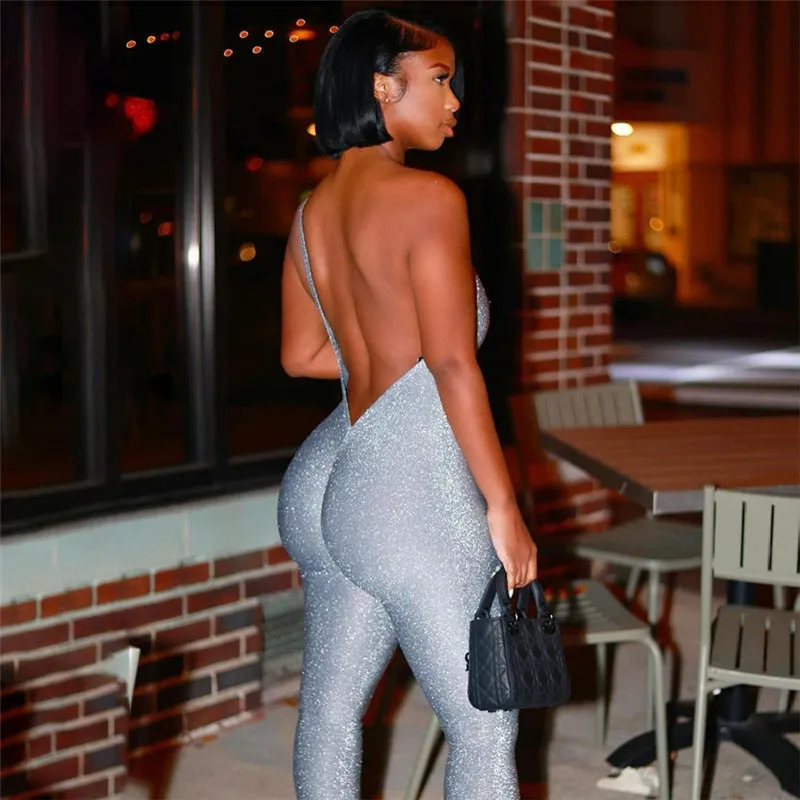 MX2122 off shoulder solid sleeveless jumpsuit skinny sexy package hip one piece romper women clothes