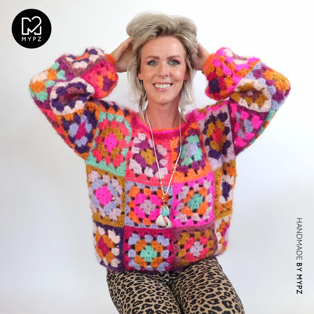 MYPZ Mohair Granny square Pullover Flora