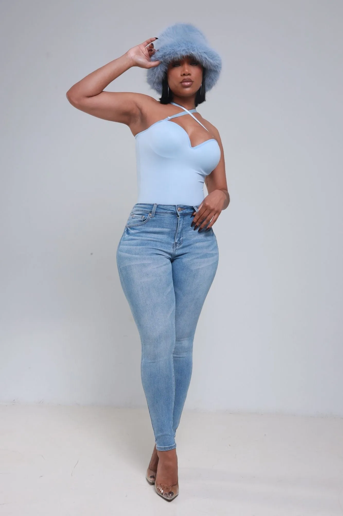 Not Thrilled Mid Rise Skinny Jeans - Light Wash