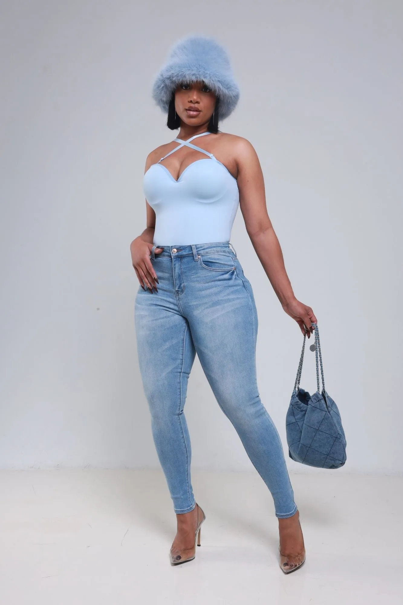 Not Thrilled Mid Rise Skinny Jeans - Light Wash