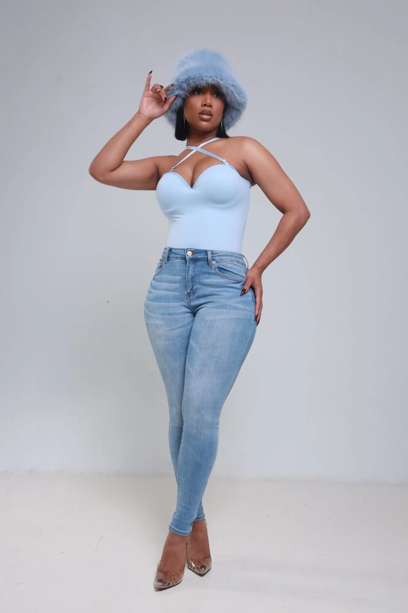 Not Thrilled Mid Rise Skinny Jeans - Light Wash