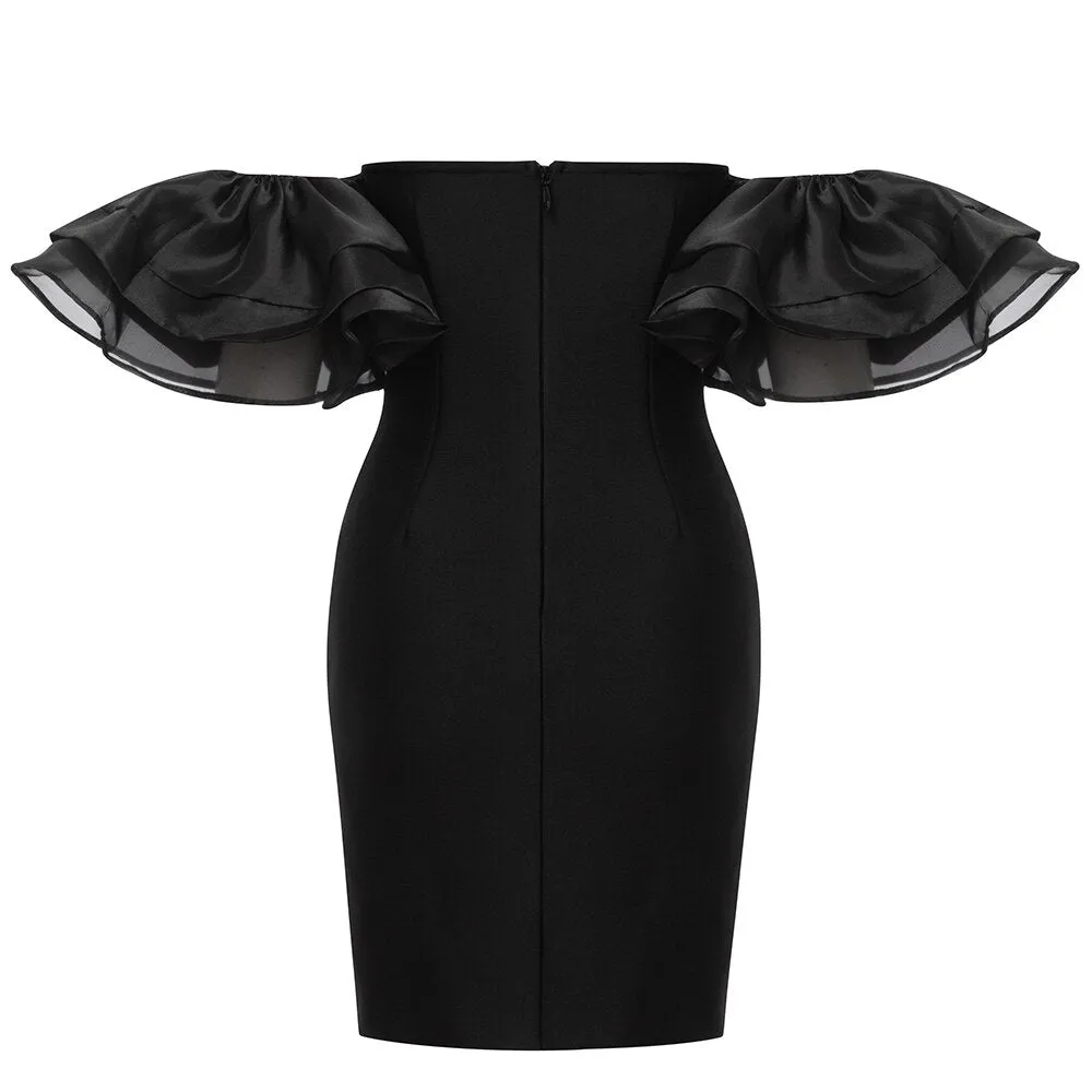 Sexy Bow Off Shoulder Evening Dress