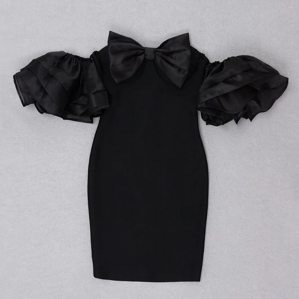 Sexy Bow Off Shoulder Evening Dress