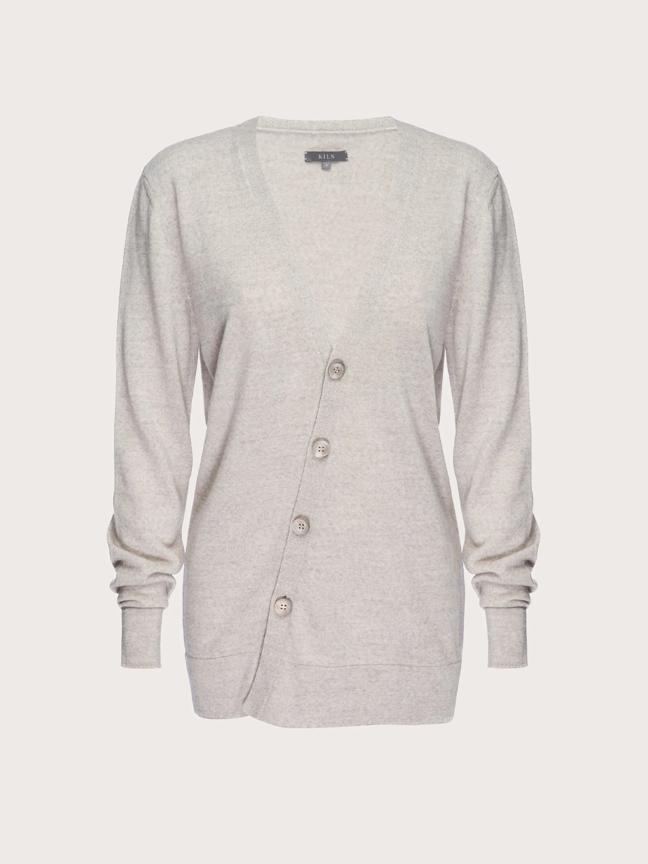 Silk Cashmere Askew Cardigan