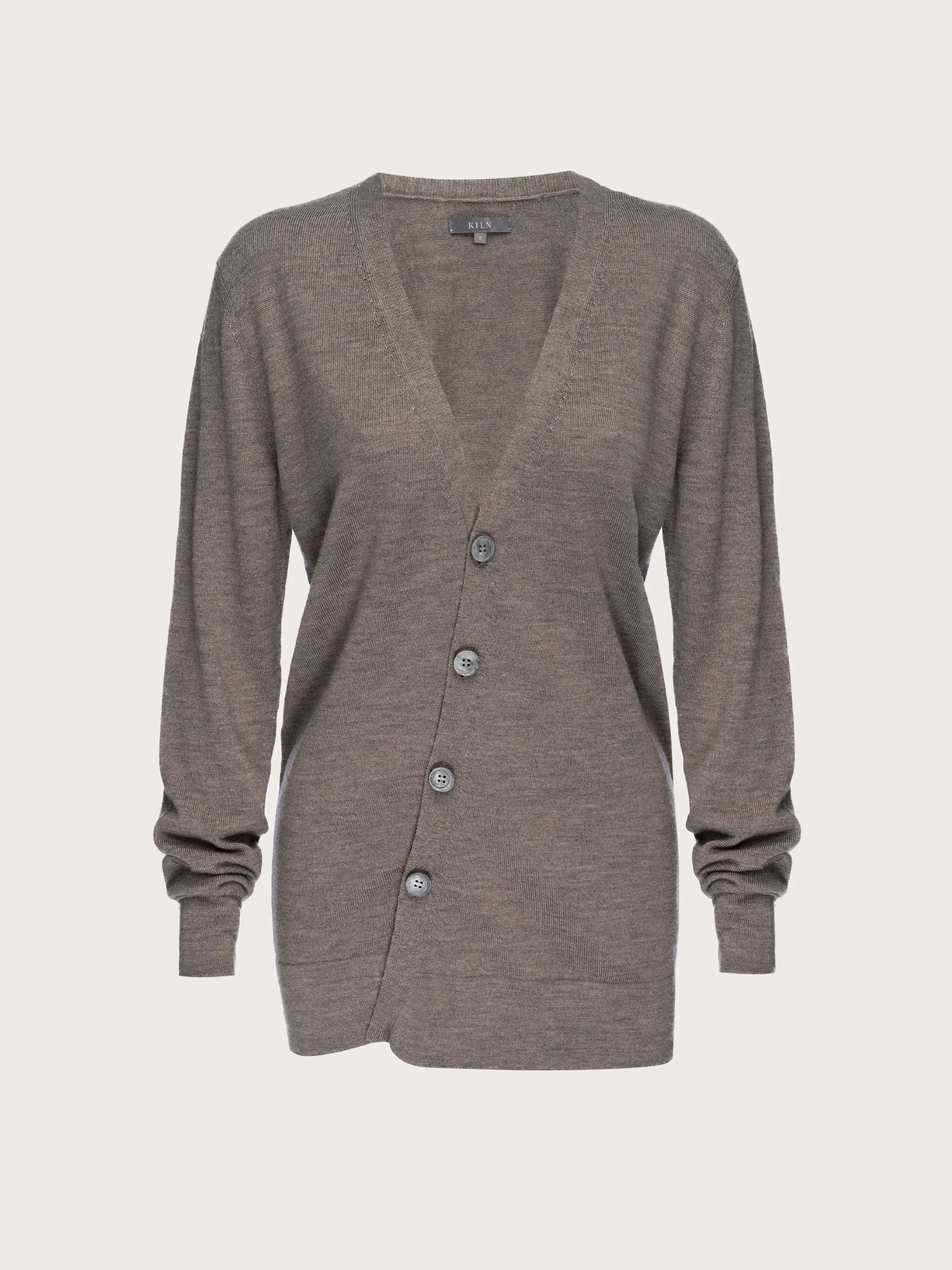 Silk Cashmere Askew Cardigan