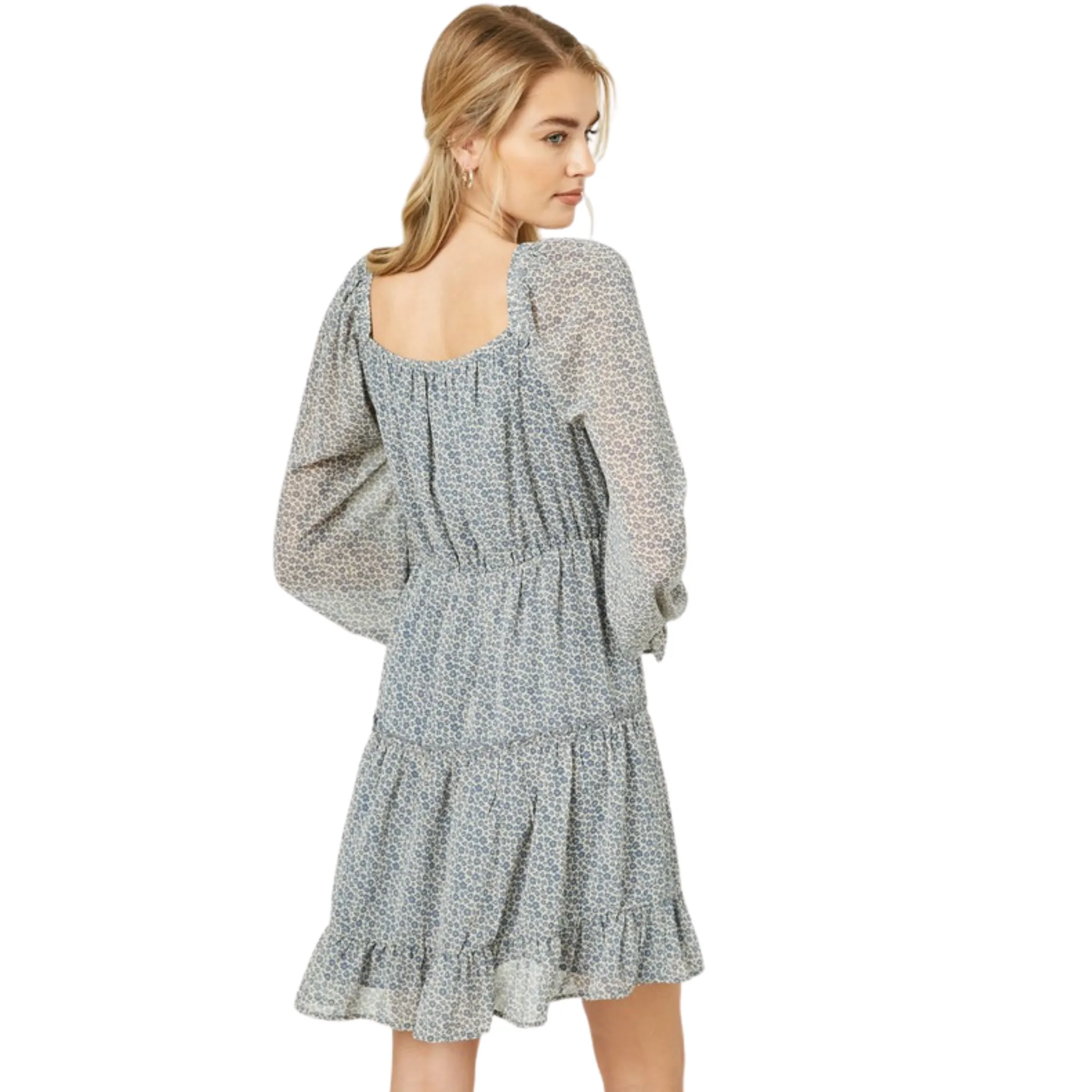 Smocked Floral Mini Dress