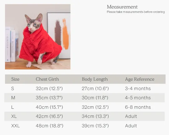 Sphynx Cat Faux Fur Coat