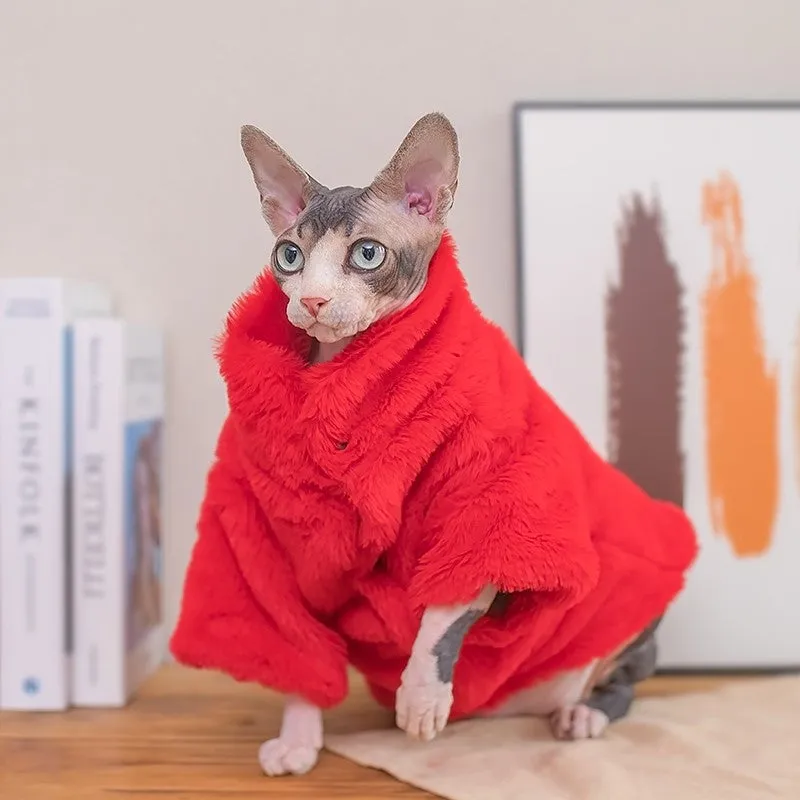 Sphynx Cat Faux Fur Coat