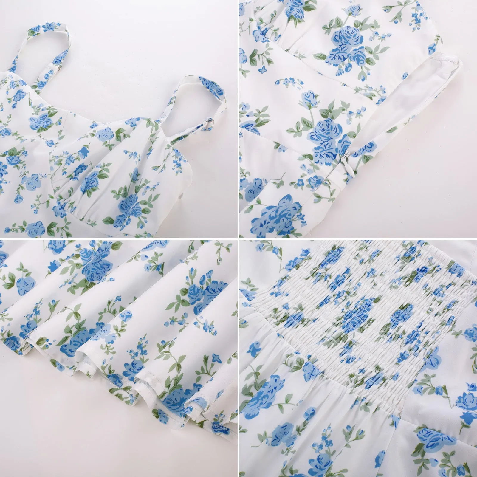 Sun Slip Dresses for Women Boho Maxi Dresses Casual Spaghetti Ruffle Dress