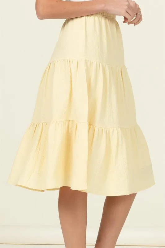 Tiered Midi Skirt