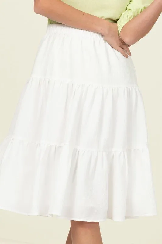Tiered Midi Skirt