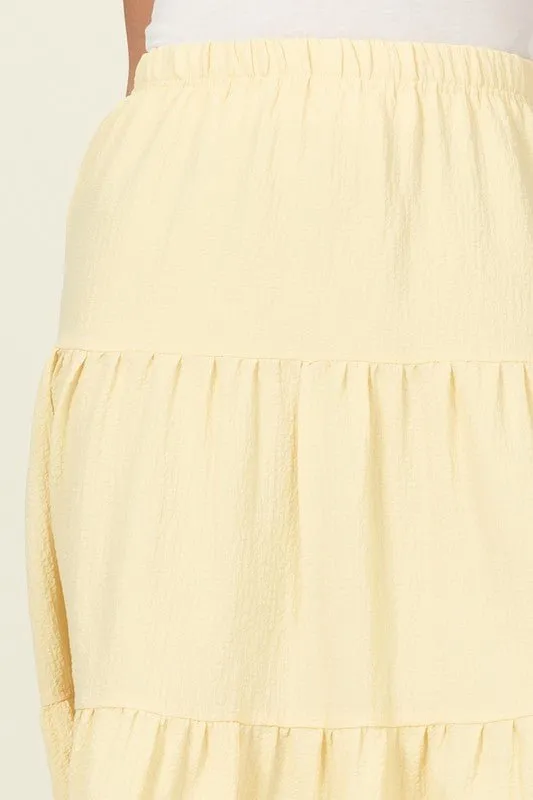 Tiered Midi Skirt