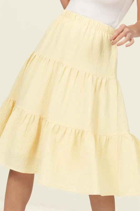 Tiered Midi Skirt