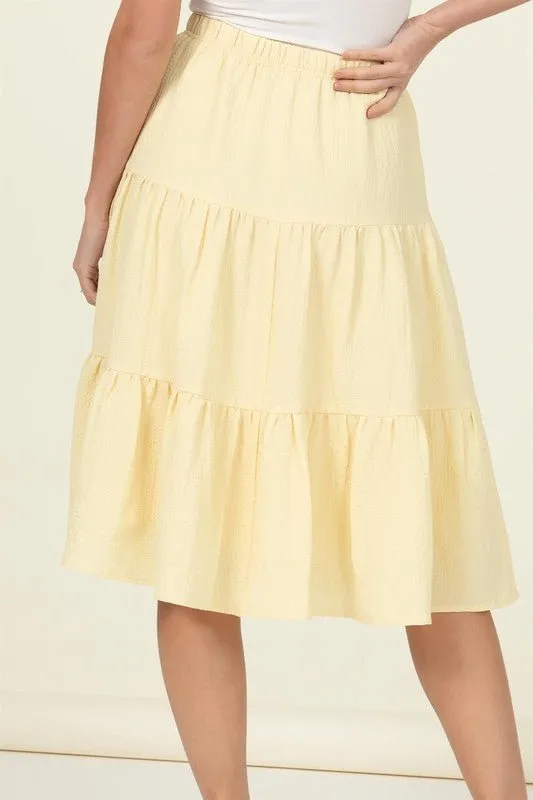 Tiered Midi Skirt