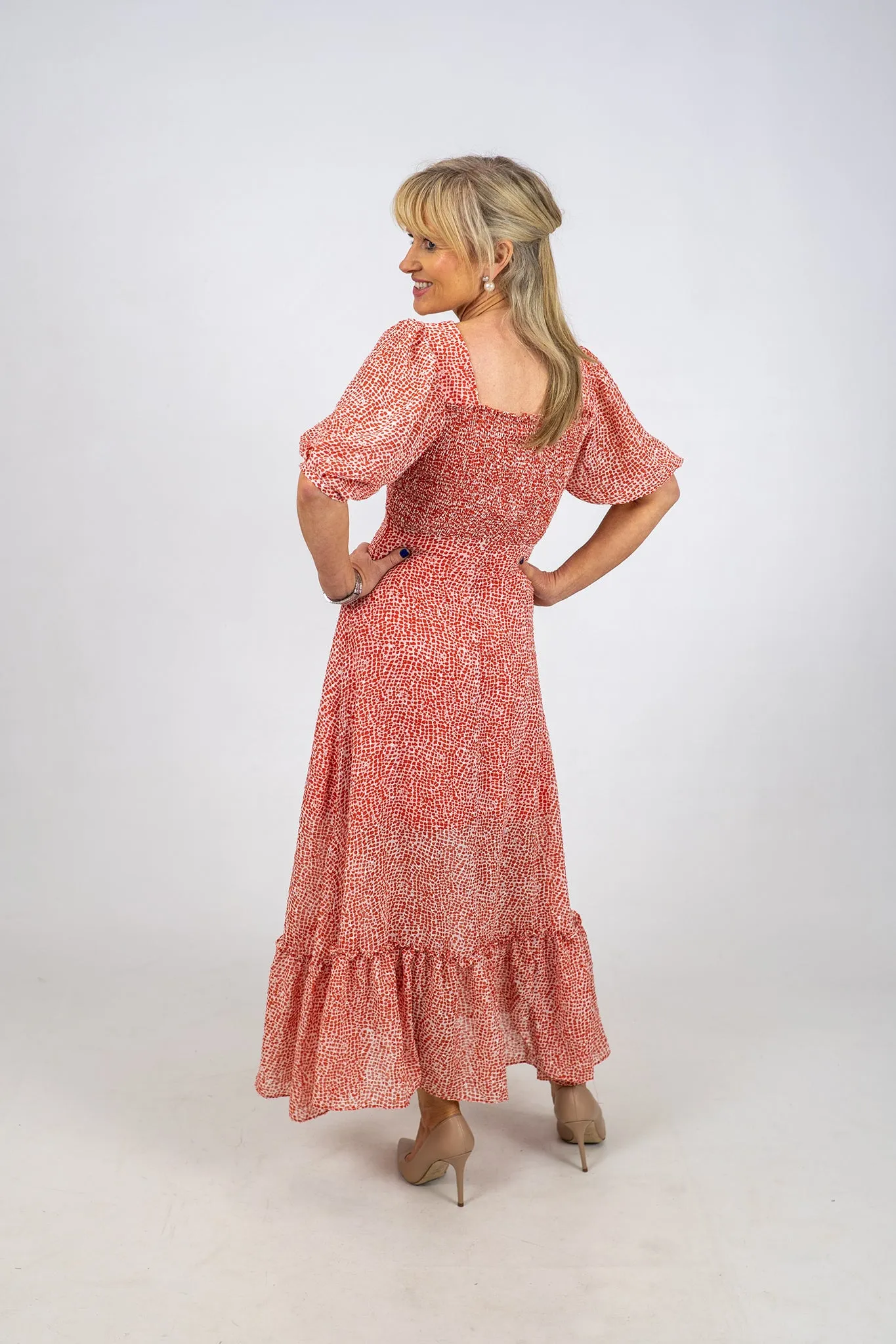 Traffic People Talmanca Rust Maxi Dress