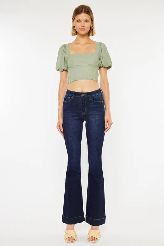 Vervet High Rise Dark Wash Flare